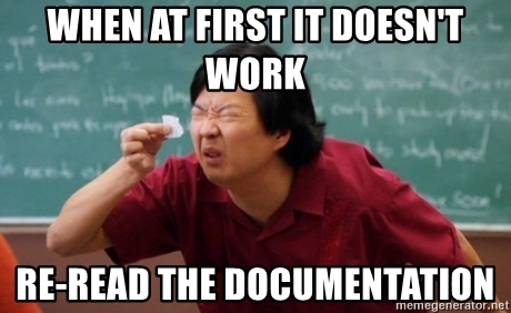 Save yourself some time and read the documentation when things do not work as expected